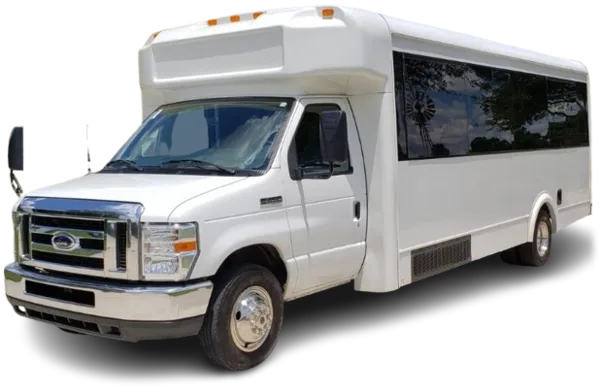 White Ford Party Limo Bus
