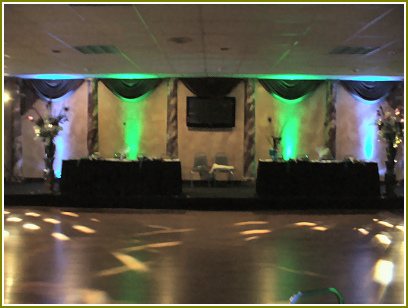 Event uplighting by BIG TIME Music & Lights, Clifton Springs NY