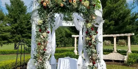 Wedding floral arrangement by Flowers by David Anthony