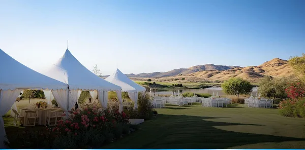 Event rental setup by Kayla's Event Rentals