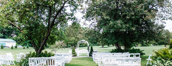 The Orchard at Chenango Commons wedding venue shown in the homepage hero image