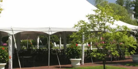 Party rental setup by Pinnacle Rental Centers, Corning NY
