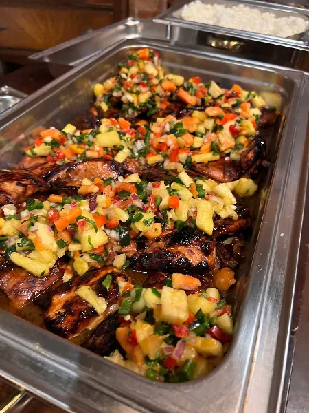 Catering spread by Hubbard's Off Main