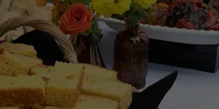 Madison & Pearl Catering buffet spread of cornbread and roasted vegetables, Albany New York