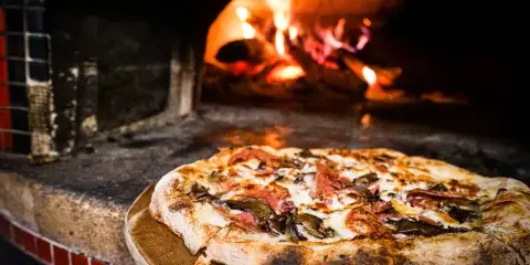 Wood-fired sourdough pizza by Wicked Wood Fired Pizza