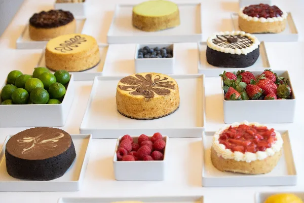 Cheesecake collection at Cheesy Eddie's Bakery