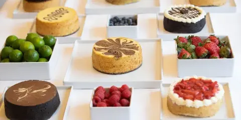 Cheesecake collection at Cheesy Eddie's Bakery