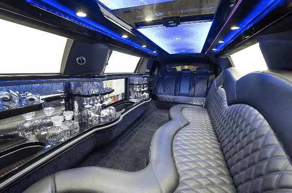 Stretch limousine interior by Executive Limousine, Long Island NY limo service