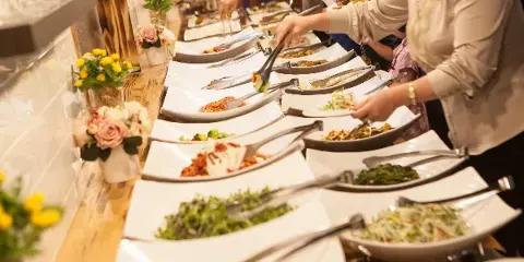 Catering buffet by Red and White Catering