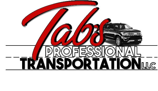 Logo for Tab's Professional Transportation featuring a black SUV