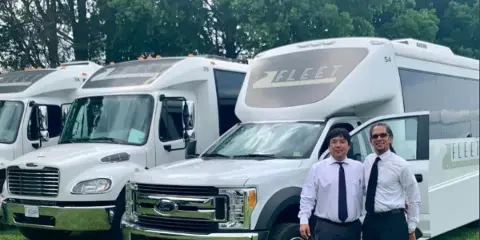 Fleet Transportation charter bus and driver