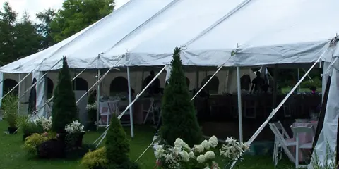 Upstate Party Rental - tent rental setup
