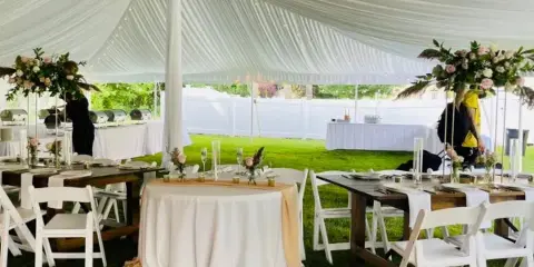 Party tent by Jamestown Awning and Party Tents