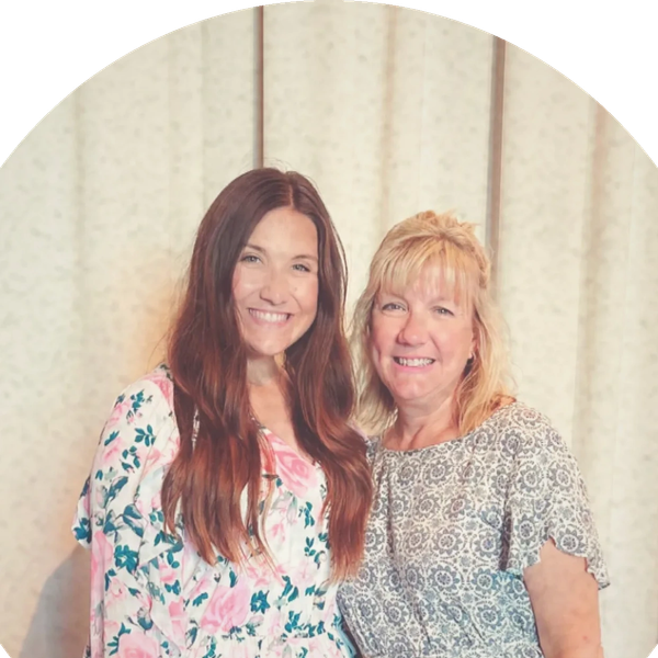 Portrait of the mother-daughter team, Jackie and Julia, who run the event planning business.