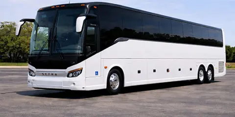 Albany Charter Bus Rental 56-passenger charter bus