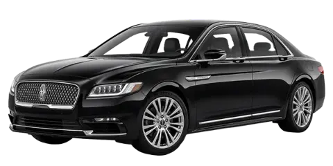 Black Lincoln Continental luxury sedan