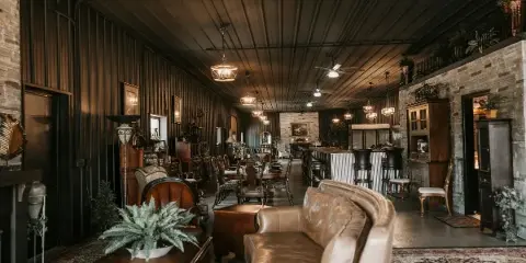 Full interior view of the main hall at Bella Casa Wedding & Event Venue