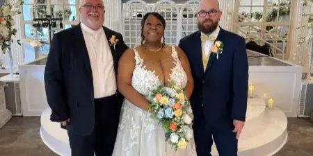Officiant Doug at a beach wedding venue