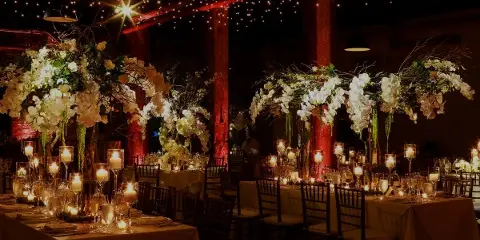 Floral arrangement by Pedestals Floral Decorators, Garden City Park New York