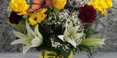 Flower arrangement from Claudette's Flowers and Gifts
