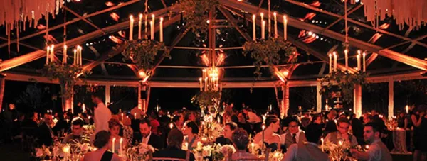 Outdoor event with tent by Clifton Park Rental