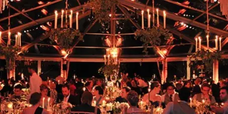 Outdoor event with tent by Clifton Park Rental