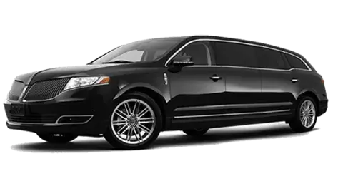 Black stretch limousine vehicle