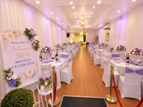 Decorated party hall room at Queens Party Hall, Ozone Park NY