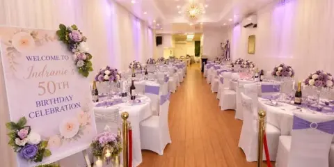 Decorated party hall room at Queens Party Hall, Ozone Park NY