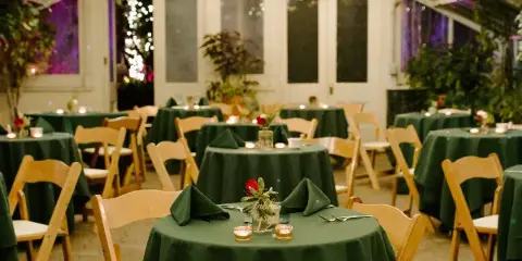 Buffalo and Erie County Botanical Gardens - catering and dining setup