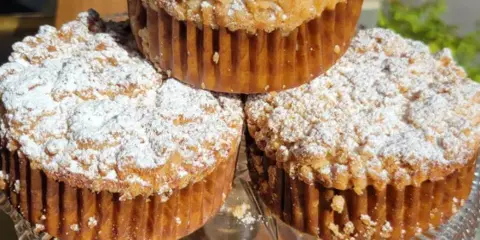 Mini Classic Cinnamon Vanilla Crumb Cake from Sweet Maresa's bakery, Kingston NY