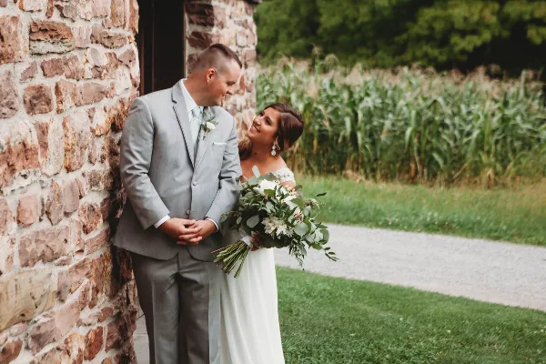 Bride and groom at Genesee Country Village & Museum