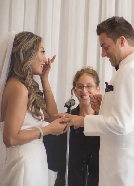 Wedding rings from a ceremony officiated by Wedding Officiant 4 Love, Maryland
