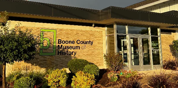 Exterior view of the Boone County Museum of History building entrance