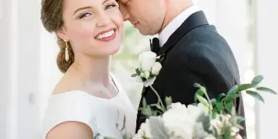Bride and groom at a wedding planned by Kimberly Smith Events