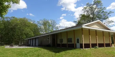 Rustic event pavilion at Virgilio's Event Centre, Fulton NY