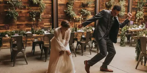 Candid wedding dance moment filmed by Hitches & Unions