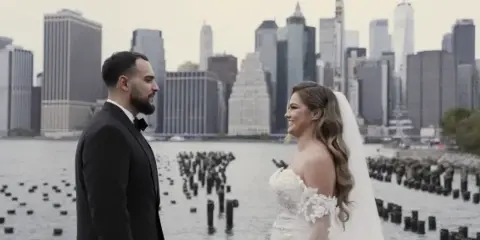 Cinematic wedding film still by Renivision Weddings