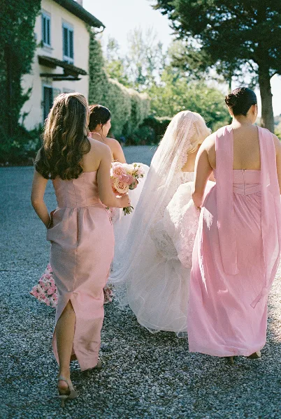 Bride and bridesmaids at an Italy wedding planned by Events By Kat Audrey